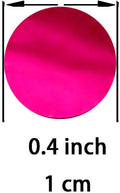 Hot Pink Foil Metallic Round Table Decor - Circle Dots Mylar Scatter Confetti for Wedding, Bachelorette, Baby Shower & Girls Birthday Parties - 60g