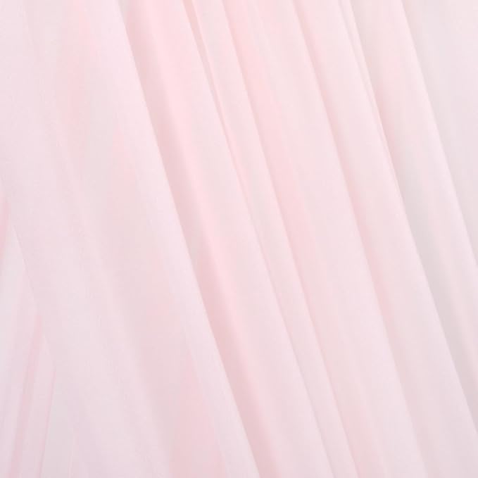 Pink Elegant Arch Draping Fabric 2 Panels Outdoor 29" × 20Ft Sheer Chiffon Curtain Drapes for Fall Wedding Ceremony Birthday Party Garden Brunch