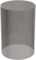 Electroplated Glass Hurricane Mirror Effect Cylinder Candle Holder Bottomless Glass Sleeve Lamp Shade Replacement (Grey,4X8)