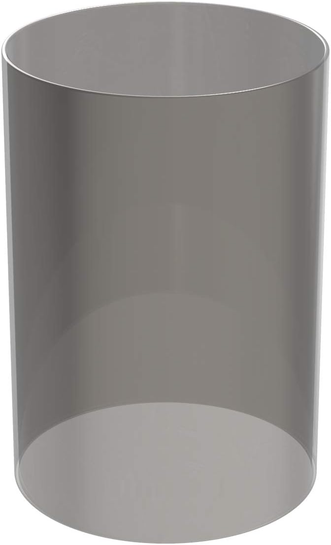 Electroplated Glass Hurricane Mirror Effect Cylinder Candle Holder Bottomless Glass Sleeve Lamp Shade Replacement (Grey,3X10)