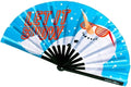 Kandies World UV Reactive Custom Festival Folding Hand Fan - Unique Designs, Made of Bamboo, Clacking Sound, Lightweight - Perfect Rave and Festival Accessory!