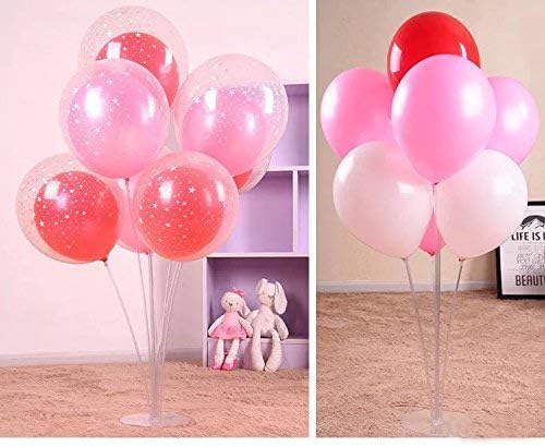 LANGXUN 28" Height Table Balloon Stand Kit for Birthday Party Wedding Decorations, Balloons Arch Kit for Graduation Party and Christmas Balloon Decorations (4 Pack)