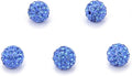 50pcs Adabele Grade A Suncatcher Crystal Rhinestone Pave Loose Beads 10mm Light Sapphire Blue Polymer Clay Disco Ball Spacers Compatible with Shamballa All Craft Jewelry Making DB10-14