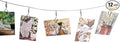 TFu Multi-Purpose Steel Wall Hanging Photo Display Cable Wire Rod with 12 Adjustable Clips for Hanging Photos Notes Postcard and Artworks (Rhombus)