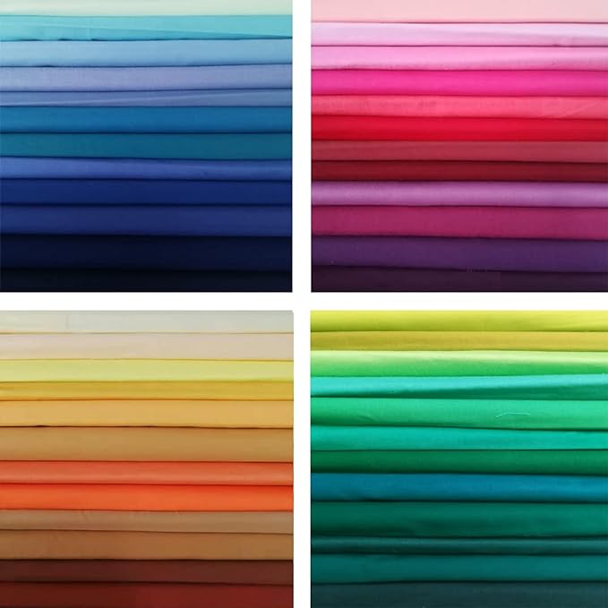 25 PCS 8" x 8" Precut Multi-Colors Cotton Fabric Squares Fabric Bundles for Sewing & Quilting Beginners