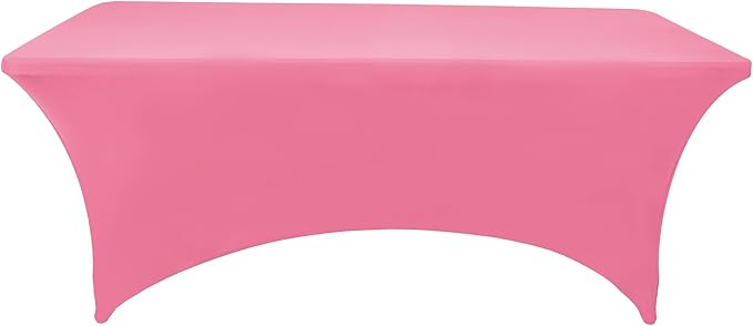 10-Pack 6ft Spandex Table Covers for Rectangle Standard Folding Tables - Wrinkle Resistant Stretch Tablecloths - Ultimate Fitted Table Protector for Parties, Banquet, Wedding