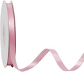 LaRibbons 3/8 Inch 50 Yard Double Faced Satin Ribbon,Rose Pink Small Satin Craft Fabric Ribbon for Gift Wrapping Floral Bouquets Wedding Party Decoration