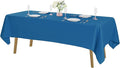 Rectangle Tablecloth 60x120 inch Washable Polyester Fabric Table Cloth for Wedding Party Dining Banquet Decoration（60x120, Mediterranean Blue）