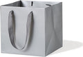 Silver Gray Paper Gift Bag 10 in Paper Gift Box Large Square Bottom Kraft Paper Bags with Handles for Wedding Baby Shower Birthday Party (Silver Grey, 10 x 10 x 10 in, 10 CT)
