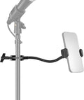 NEEWER BASICS Mic Stand Phone Holder with Flexible Arm, 360° Ball Head Boom Arm Microphone Floor Music Stand Cell Phone Mount Compatible with iPhone Android Samsung Video Recording, MS009