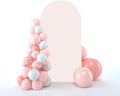 bricia Wedding Arch Backdrop Stand Cover, 6FT Double Sided Stretchy Arch Cover Fitted Wedding Birthday Party Banquet Decoration (Blush Pink 72''Lx31.2''W)