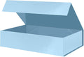 PACKHOME Extra Large Gift Box 17.5x11.3x4.3 Inches, Sturdy Shirt Box with Magnetic Lid for Clothes and Large Gifts (Glossy Light Blue)