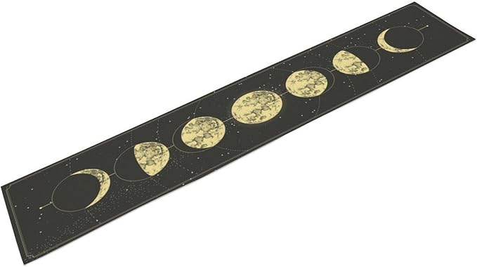 Sun Moon Table Runner, Mysterious Universe Milky Way Interstellar Space Western Traditional Elements able Runner for Party Living Room Home Kitchen Dinner Table Runner 13x108 Inch