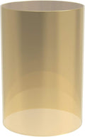Electroplated Glass Hurricane Mirror Effect Cylinder Candle Holder Bottomless Glass Sleeve Lamp Shade Replacement (Gold,4X6)