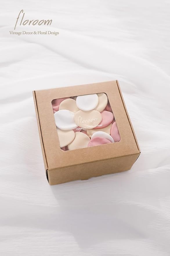 Floroom 300pcs Rose Petals Champagne Pink Faux Silk Flower Petals for Wedding Flower Girl Basket Aisle Runner Scatter Dinner Table Centerpieces Party Confetti Bridal Shower Romantic Night Decoration