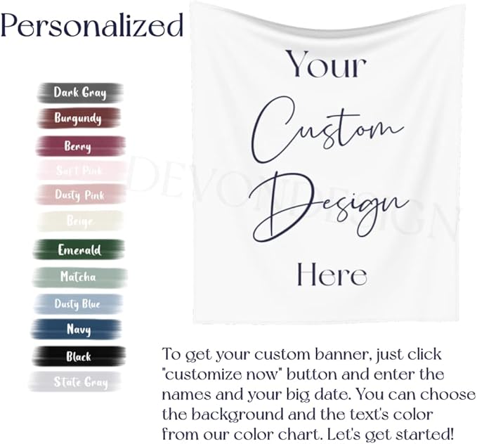 Bride to Be Backdrop - Custom Tapestry With Names and Date, Personalized Calligraphy Banner for Bridal Brunch, Shower, Engagement, Bachelorette Party - Future Mrs Reception