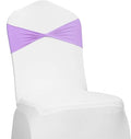 VDS Pack of 25 PCS | Lavender | Spandex Chair Sashes Bows Without Buckle | Stretch Elastic Banquet Universal Folding Chair Band Tie with for Wedding Party Conference Celebration Event Decoration