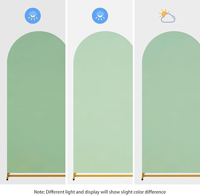 SoarDream Sage Green Spandex Arch Cover 6FT Wedding Arch Backdrop Cover Stretchy Backdrop Chiara Wall Arch Stand Cover for Wedding Birthday Balloon Decorations- Ideal for Balloon Arches