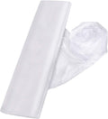 Crystal Organza Tulle Sheer Fabric Backdrop Curtains for Wedding Baby Shower Birthday Party Event Decor, 19” by 30 Yard (White)