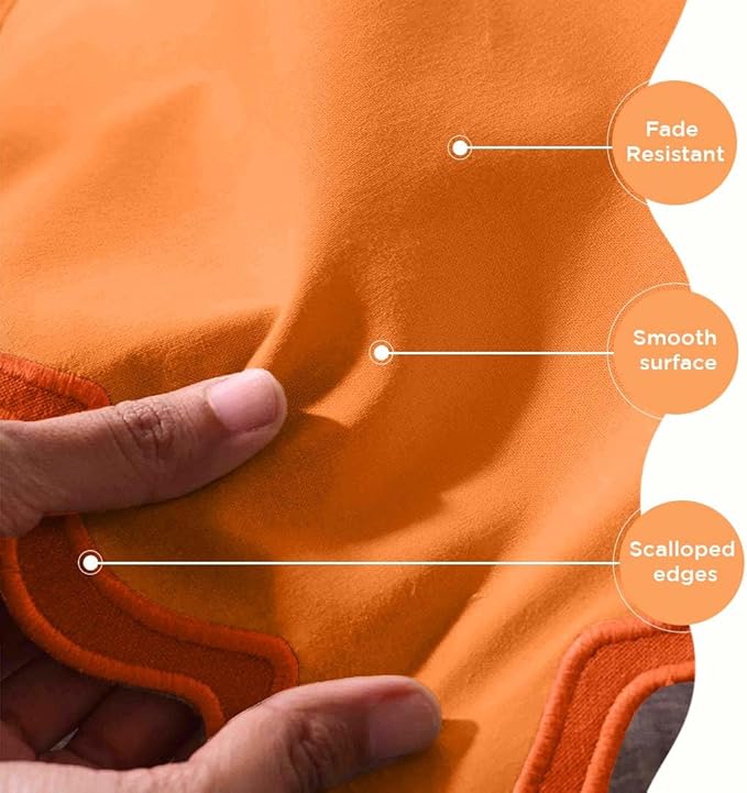 Folkulture Table Runners | Fall Table Runner 108 inches Long | 100% Cotton Table Runner for Fall Decor or Boho Decor | Orange Table Runners for Dining Room | Thanksgiving Decorations for Home