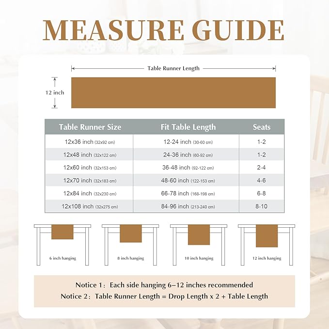 2 Pack Chocolate Small Short Table Runner 12 x 48 Inch Solid Color Runners Coffee Table Dresser for Daily Party Home Decoration