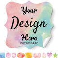 Custom Stickers - Personalized Labels with Fancy Frame, 100 Labels (2.5"x2.5")