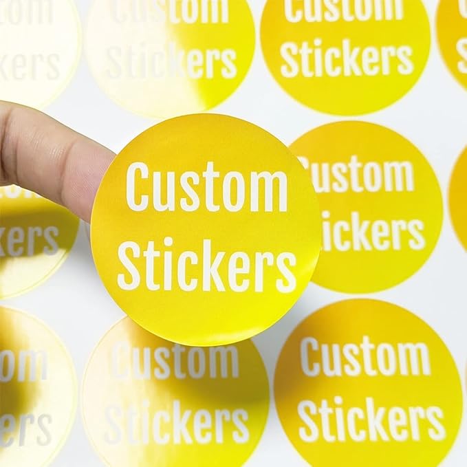 100-500 Custom Stickers Personalized Labels, Customized Stickers with Any Image Logo and Text. Custom Stickers for Business Logo Labels,etc. (Fancy Frame,3X1 Inch)