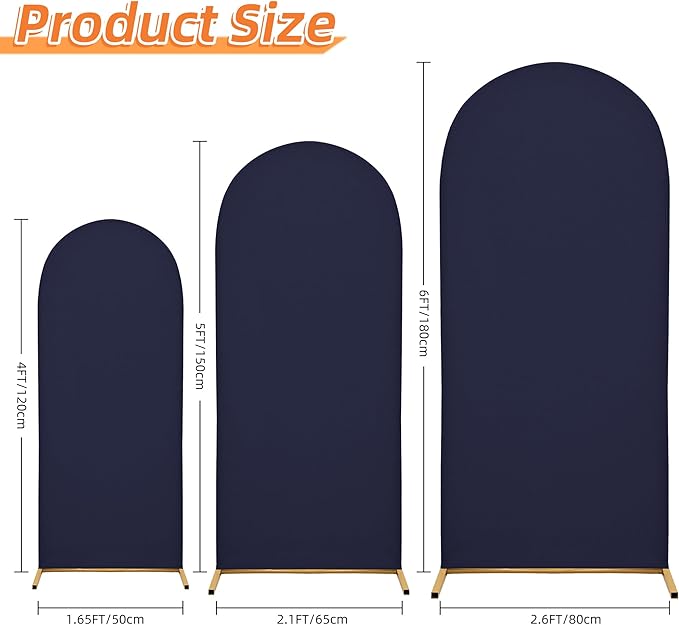 Wedding Arch Cover 5FT Arch Backdrop Cover Spandex Fitted Arch Cover for Round Top Chiara Backdrop Stand Covers for Wedding Birthday Party Baby Shower Banquet Ceremony Decoration