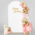 SoarDream White Spandex Arch Cover 6FT Wedding Arch Backdrop Cover Stretchy Backdrop Chiara Wall Arch Stand Cover for Wedding Birthday Balloon Decorations- Ideal for Balloon Arches