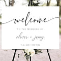 Generic Personalized Wedding Welcome Sign, Modern Minimalist, 18x27 inches, Plastic, Wedding Guestbook
