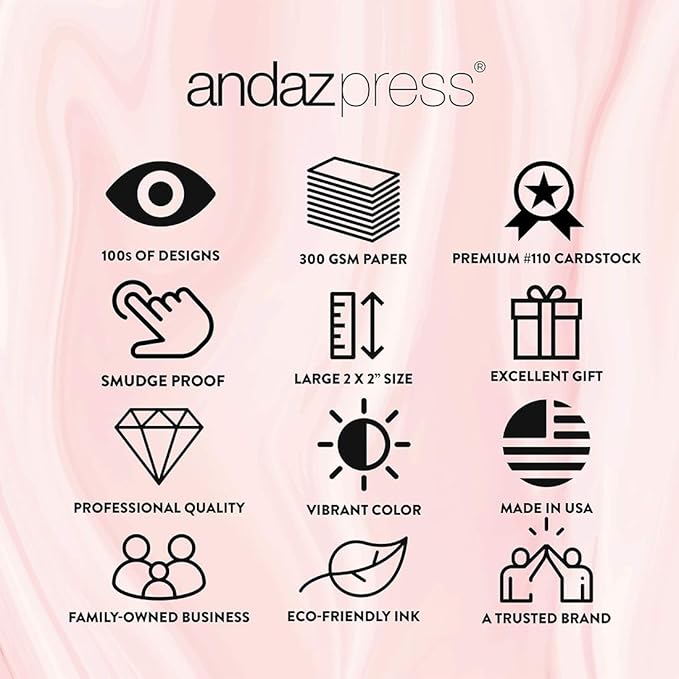 Andaz Press Personalized Fancy Frame Square Wedding Gift Tags, Metallic Gold Ink, Eat Drink and Be Married, 24-Pack, Custom Made Any Name