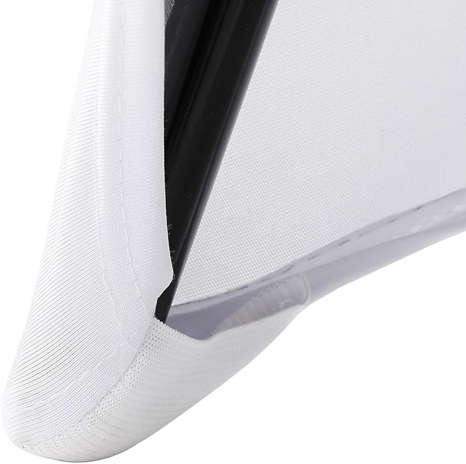 Peomeise Stretch Spandex Folding Chair Cover for Wedding Party Dining Banquet Event (White,6pcs)