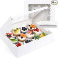 VGOODALL 6PCS White Cupcake Containers, 12 Count with Window Boxes Holding 72 Pastry Box for Birthday Holiday Party Bakery Supplies