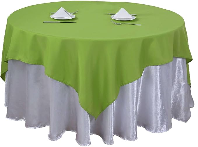 Efavormart 70" Lime Green Square Polyester Tablecloth for Dining Table, Wedding, Party, Event, Banquet, Restaurant Decoration