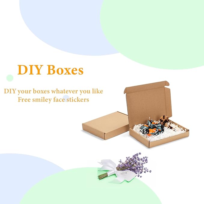 MEBRUDY 7x5x1 Inches Shipping Boxes Pack of 50, Small Corrugated Cardboard Box for Mailing Mailer Packing, Brown