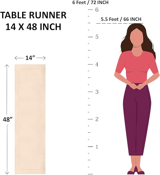 Solino Home Linen Hemstitch Table Runner 48 Inches - 100% Pure Linen Teal Table Runner 14 x 48 Inch Ideal for Dresser and Coffee Tables - Fall, Autumn, Thanksgiving, Christmas - Classic Hemstitch