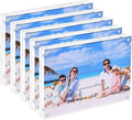 5 Pack Acrylic Picture Frame 5x7 Clear Double Sided Magnetic Picture Frameless Desktop Display Photo Frame with Stand Best Gift for Family, Baby, Friend