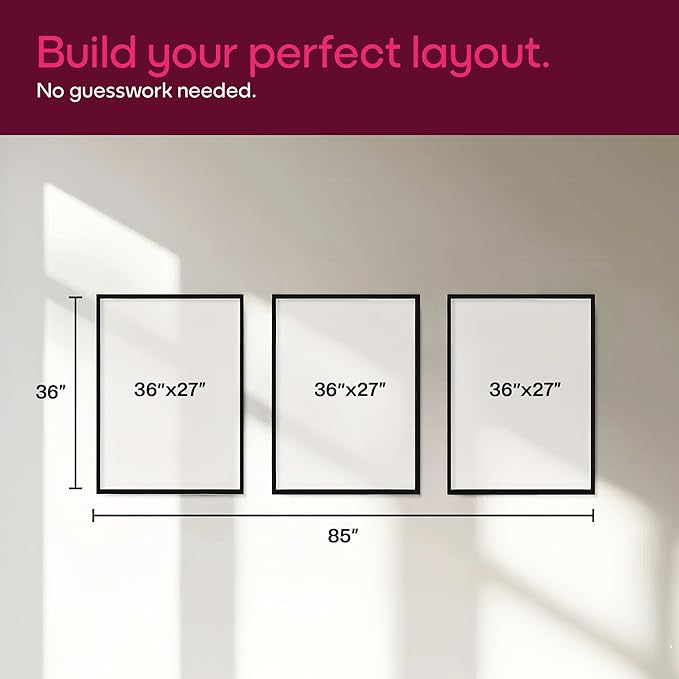 Mixtiles Official - Custom Photo Tiles - Personalized Printed Photos - Magnetic Wall Frames - Adhesive Sticker, No Nails - Various Sizes and Frames - XL-Portrait-set-Tile - Canvas Frame