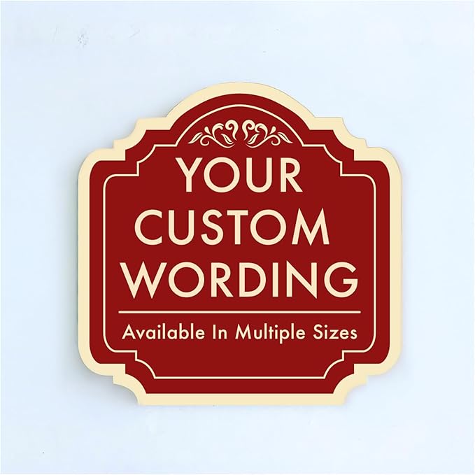 Custom Decorative Outdoor Metal Sign: Personalized Aluminum Design - Driveway Red Brick 8x8 In - Waterproof, Made In USA