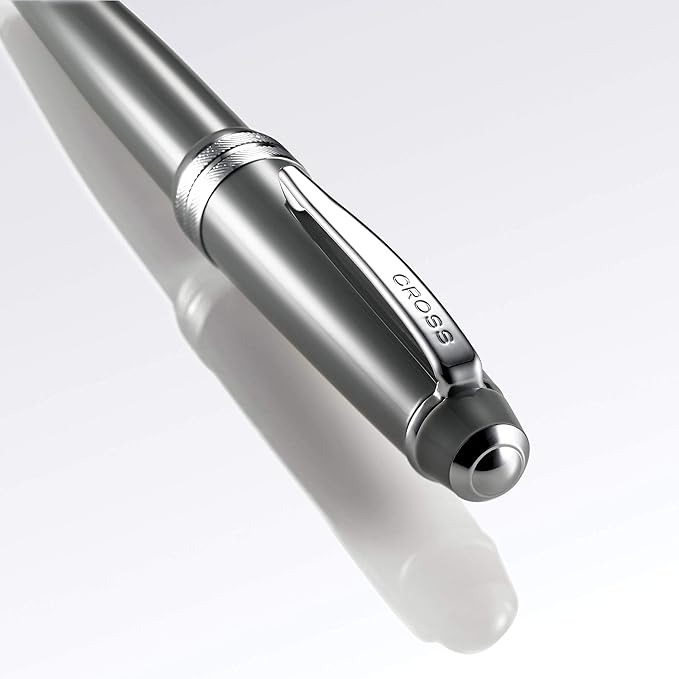 Cross Bailey Light Refillable Rollerball Pen Presented in a Everyday Gift Box - Medium Point, Black Ink, Polished Coral