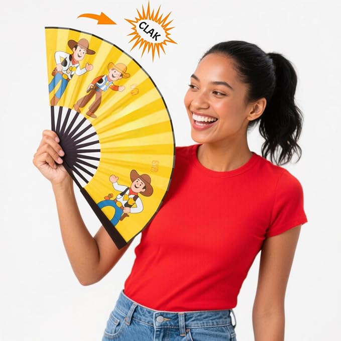 Custom Fans with Your Photo/Text - 13 Inch Personalized Folding Hand Fan for Line Dancing, Weddings, Parties | Decorative Gift for Women, Church Events & Dance Performances (10, 10 Inch)