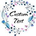Custom Stickers for Weddings, Birthdays & Businesses - Personalized Labels with Your Logo - Waterproof, Fade and Heat Resistant - Pack of 100-1000 (Wreath L, 3.5 Inch)