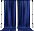 AK TRADING CO. 10 feet x 8 feet IFR Polyester Backdrop Drapes Curtains Panels with Rod Pockets - Wedding Ceremony Party Home Window Decorations - Navy Blue