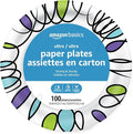 Amazon Basics Ultra Paper Plates, 10 Inch, Disposable, 100 Count