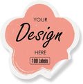 Custom Stickers Personalized Labels - Customized Stickers with Any Design Image Logo Text,Custom Thank You Label Stickers,Custom Stickers for Business Logo,100 Labels (Flower,2"x2")