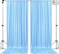 AK TRADING CO. 10 feet Wide x 12 feet Long IFR Polyester Backdrop Drapes Curtains Panels with Rod Pockets - Wedding Ceremony Party Home Window Decorations - (Light Blue)