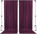 AK TRADING CO. 10 feet x 8 feet IFR Polyester Backdrop Drapes Curtains Panels with Rod Pockets - Wedding Ceremony Party Home Window Decorations - Eggplant Purple