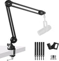 Mic Boom Arm – Heavy-Duty Microphone Stand with Desk Mount Clamp&Microphone Clip Ideal for Podcast & Gaming, Supports 4.4 lbs for Blue Yeti, FIFINE, HyperX, Shure & More