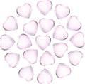 PATIKIL 20 Pcs Natural Heart Shaped Crystal Stone, 0.6 Inch Mini Polished Love Gemstone Crystal, Pocket Rock Engraved Worry Stones for Women Gifts Meditation, Clear Pink