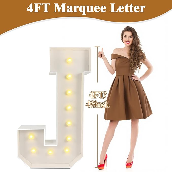 Marquee Light Up Letters: 4FT Large Decorative Signs for Party Decorations Baby Shower Birthday Wedding Engagement Anniversary, 4 Feet Tall Pre-Cut DIY Foamboard Letter O - Easy to Assemble